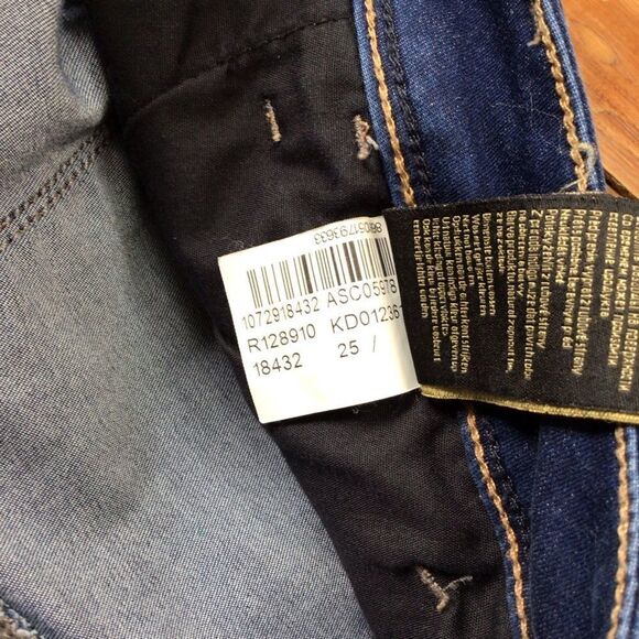 MAVI gold Adriana ankle mid rise super skinny blue stretchy jeans size 25 ladies - Picture 7 of 12